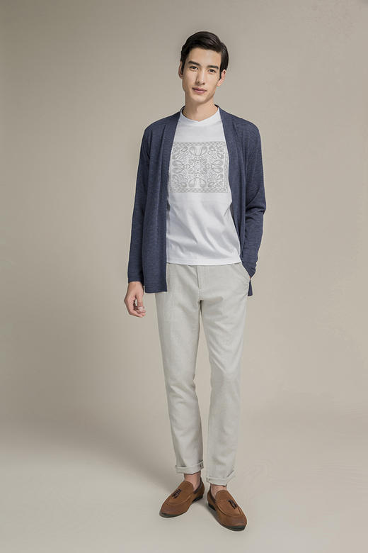 callisto浅卡其色麻质休闲裤 SOCPW055KA 商品图2