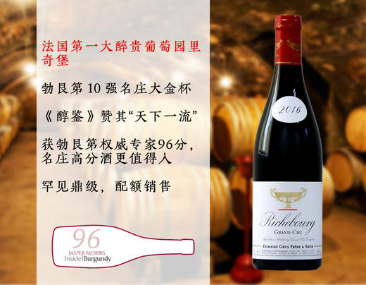 【现货促销，配额6瓶】勃艮第大名家：大金杯酒庄里奇堡特级园干红（2021年） 商品图0