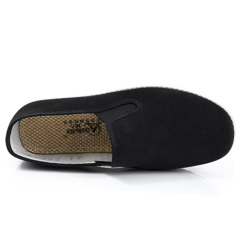 强人3515老布鞋男中老年爸爸男士休闲鞋透气橡胶底软底