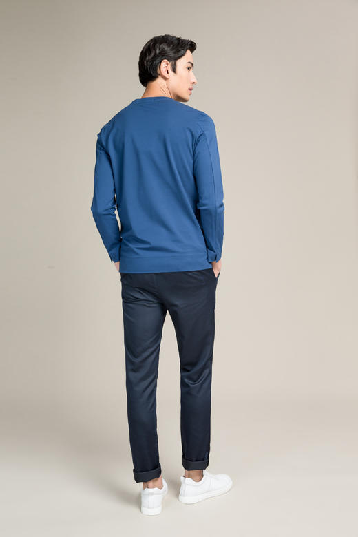 callisto藏青色弹力超柔滑棉休闲裤SOCPW038NA 商品图4