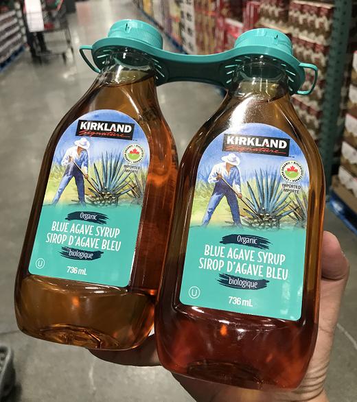 2瓶Kirkland agave有机天然龙舌兰糖浆 零脂低升糖代糖蜜（736ml*2瓶）2.1公斤 温哥华直邮 商品图0