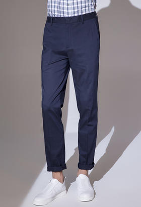 callisto藏青色休闲裤SOCPW131NA