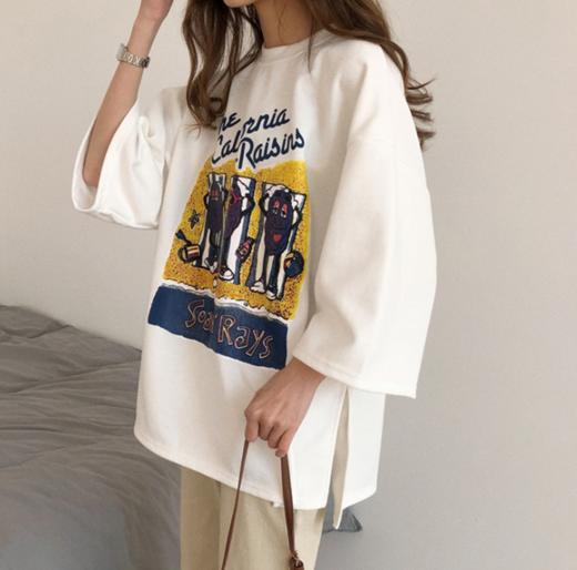 【女士T恤】女装夏季韩版棉短袖T恤印花宽松半袖ins超火 商品图0