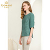 乔万尼夏衬衫纯色中袖宽松直筒气质真丝桑蚕丝上衣EN2C500 商品缩略图1