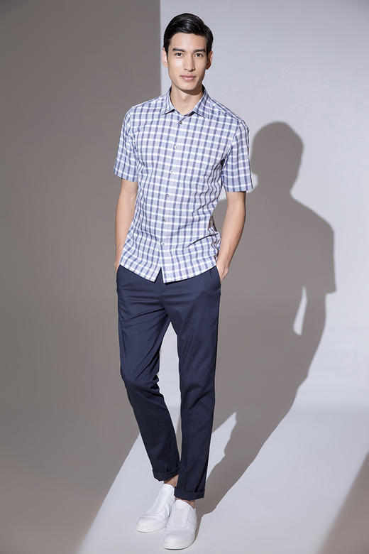 callisto藏青色休闲裤SOCPW131NA 商品图1