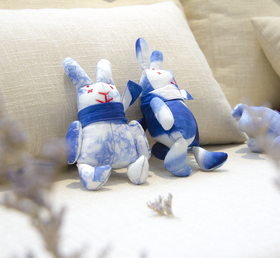 青云染·纯手工缝制幸运兔子玩偶 兔子