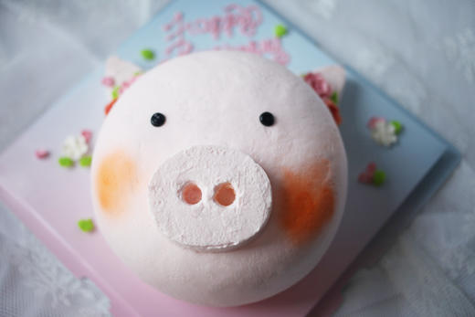 立体造型蛋糕系列立体小猪如图款式新鲜水果动物性淡奶油