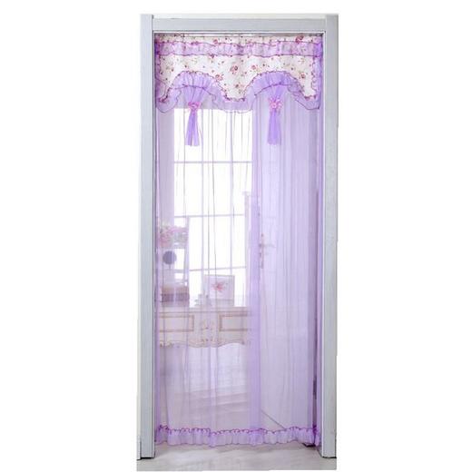 夏季防蚊蝇家用卧室装饰通风纱门帘隔断帘四季长短纱帘 商品图4