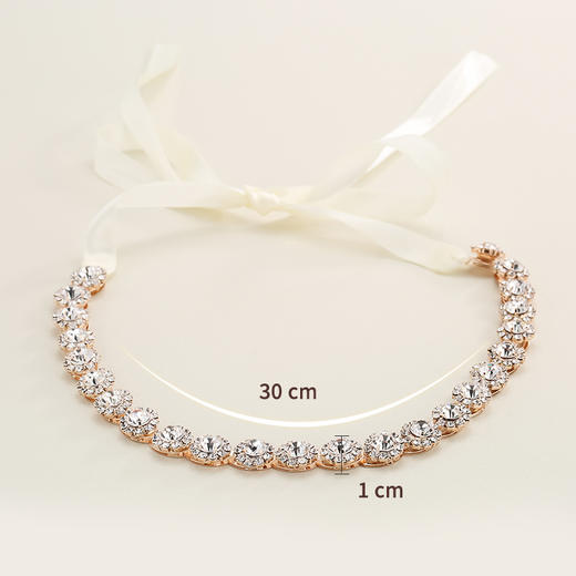 HX-J3766欧美新娘饰品发带手工合金镶钻发饰 商品图3