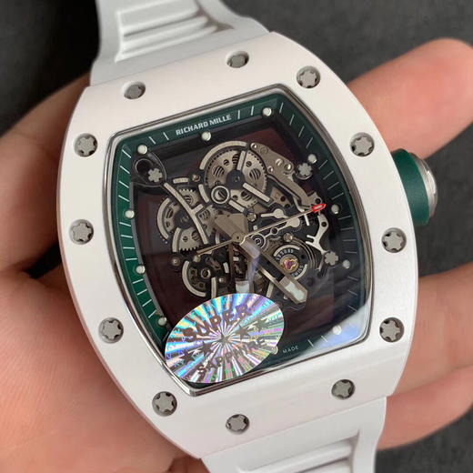 KV最新款“深邃绿”Richard Mille 理查德·米勒KV版本RM055 表圈和底盖采用纳米陶瓷复合材料，具有耐划伤性和抗变色性 商品图1