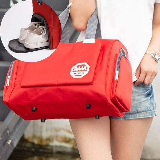 【出游必备 干湿分离 一包多用】韩版大容量防水旅行包 健身包 手提行李包 商品图7