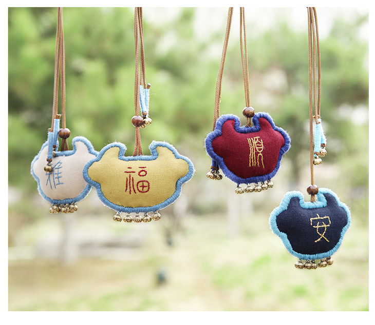 吉祥如意锁diy手工刺绣材料包非成品指间