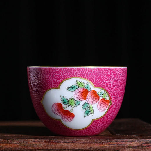 宝瓷林  扒花开光三果小罗汉杯套组 商品图4