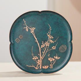 朱炳仁丨海棠盘 黄铜干泡台