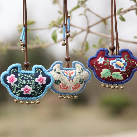 吉祥如意锁diy手工刺绣材料包非成品指间