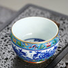 蓝地珐琅彩青花鱼藻纹莲纹杯 商品缩略图1