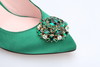 sheme  水晶宝石宴会女士高跟鞋 绿色 商品缩略图1