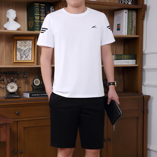 SP-9022JKG新款短袖短裤运动服男士休闲运动装 TZW 商品图3