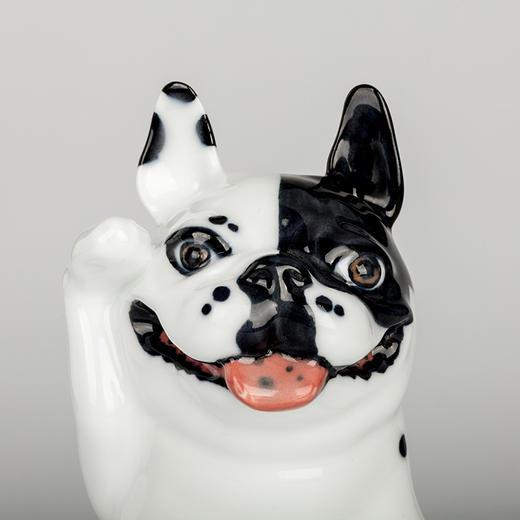 不仁斋 薛继业 陶瓷雕塑系列 戊戌新款釉下五彩招财狗 商品图1