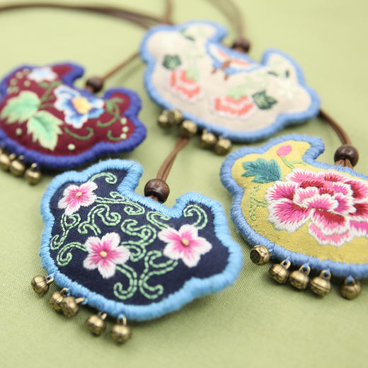 吉祥如意锁diy手工刺绣材料包非成品指间