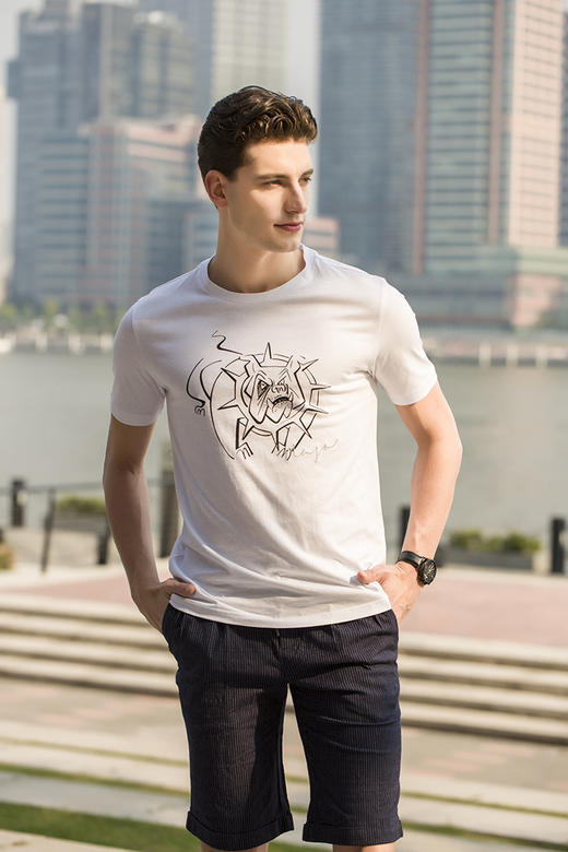 玩趣暴力狗涂鸦全棉情侣T恤XOTSS 商品图5