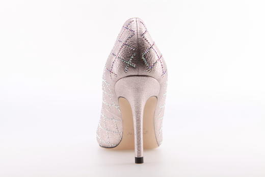 sheme 经典菱形格纹施华洛世奇水晶 高跟鞋 商品图3