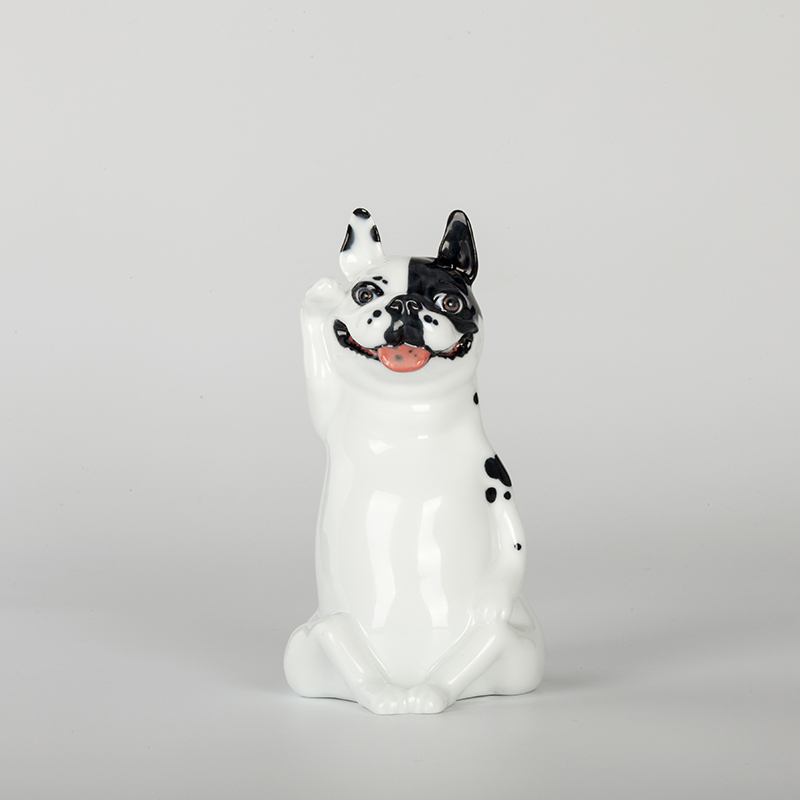 不仁斋 薛继业 陶瓷雕塑系列 戊戌新款釉下五彩招财狗