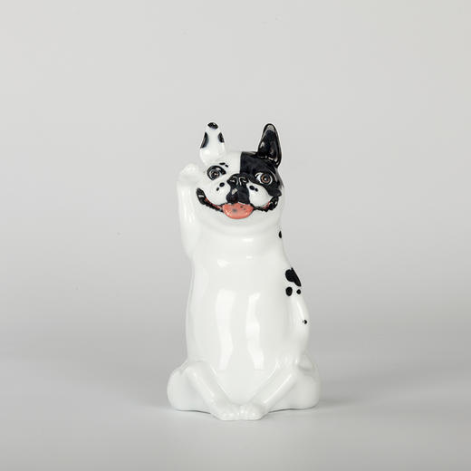 不仁斋 薛继业 陶瓷雕塑系列 戊戌新款釉下五彩招财狗 商品图0