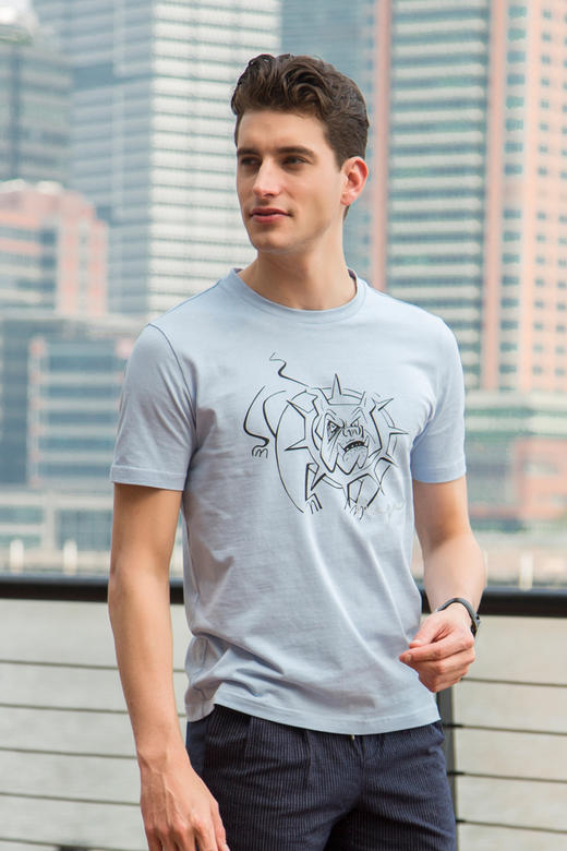 玩趣暴力狗涂鸦全棉情侣T恤XOTSS 商品图0