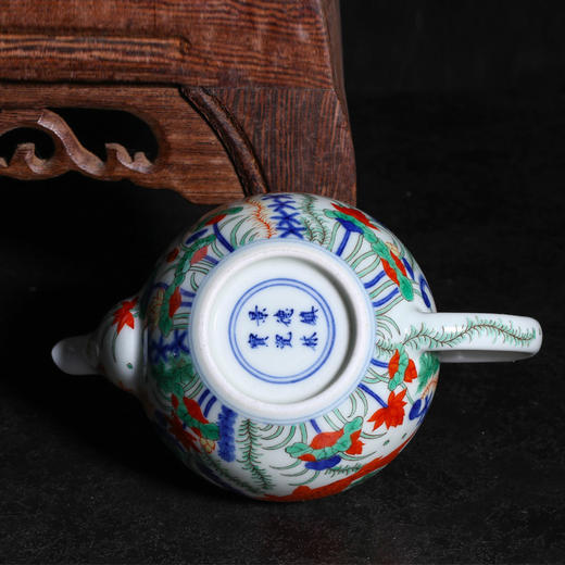 五彩鱼藻纹一壶两杯 商品图4