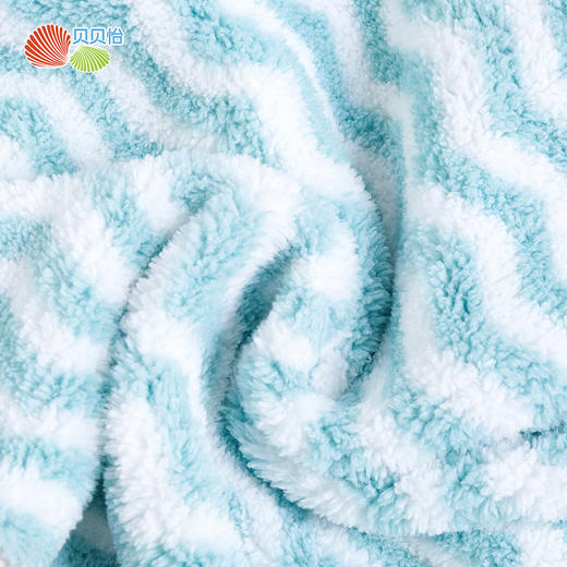 贝贝怡珊瑚绒干发帽女吸水包头巾长短发浴帽毛巾可爱擦头发巾2条191Y502 商品图2