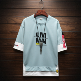 【服饰鞋包】男装夏季国潮短袖学生t恤男大码嘻哈男装衣服