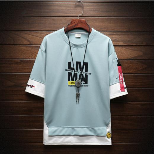 【服饰鞋包】男装夏季国潮短袖学生t恤男大码嘻哈男装衣服 商品图0