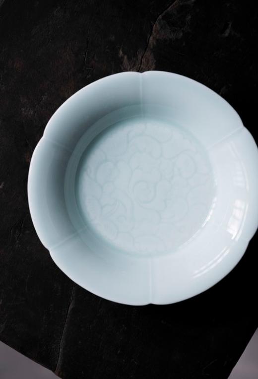 茶道配件-壶承-陶瓷影青葵口壶承（此杯2个起批，单买不发货） 商品图1