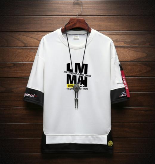 【服饰鞋包】男装夏季国潮短袖学生t恤男大码嘻哈男装衣服 商品图3