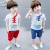 【童装】儿童汉服民族服装中小男童唐装夏季短袖校服两件套装 商品缩略图0