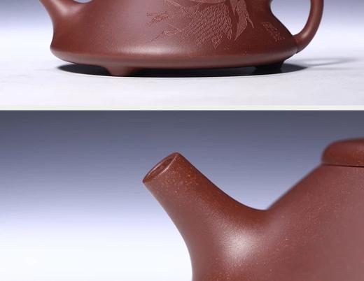 纳瓢壶紫砂壶茶壶纯全手工宜兴原矿紫泥石瓢泡茶壶茶具套装助工陈敏260ml 商品图5