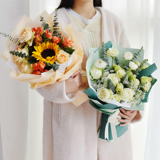 精美玫瑰混搭花束生日祝福毕业季父亲节送闺蜜朋友老师医生三八女神节妇女节公司团体告白求婚生日感恩教师节礼物小花束