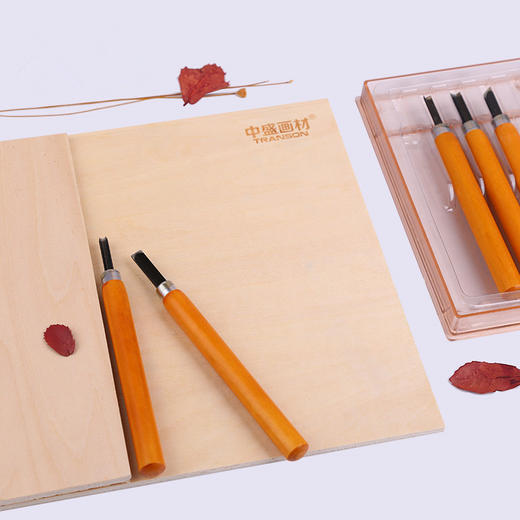 马利 全椴木木刻板A2 A3 A4 A5 两块塑封装 版画材料 Z4002雕刻板 商品图0