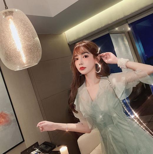 【服饰鞋包】夏装套装女名媛气质网纱连衣裙网红两件套 商品图2