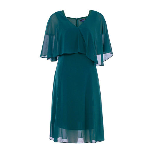 EITIE爱特爱女装夏季新款高端气质显瘦荷叶边垂坠连衣裙57074110 商品图3