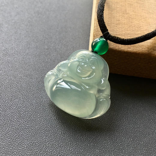 冰种淡晴水厚庄翡翠弥勒佛 商品图1