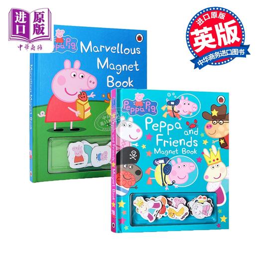 预售 【中商原版】Peppa Pig磁铁书2册 英文原版 粉红猪小妹 小猪佩奇故事绘本 益智游戏书 3-6岁 商品图0