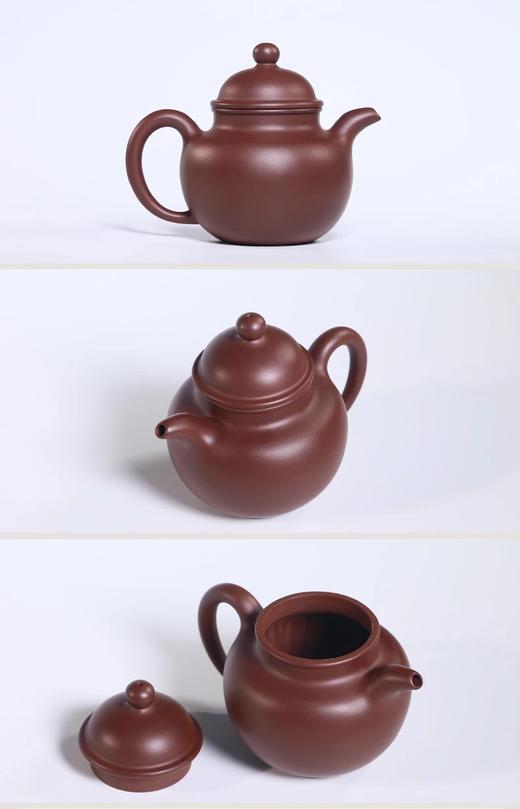 掇球壶紫砂壶茶壶宜兴纯全手工原矿紫泥助工陈敏收藏精品茶具泡茶壶310cc 商品图10