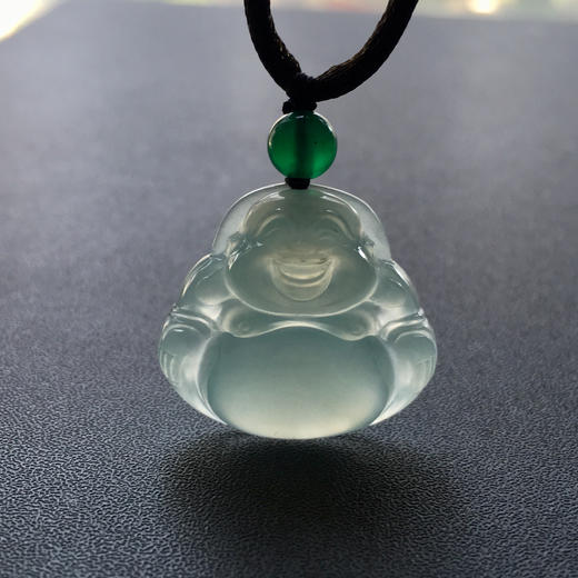 冰种淡晴水厚庄翡翠弥勒佛 商品图8