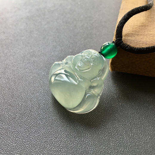 冰种淡晴水厚庄翡翠弥勒佛 商品图2
