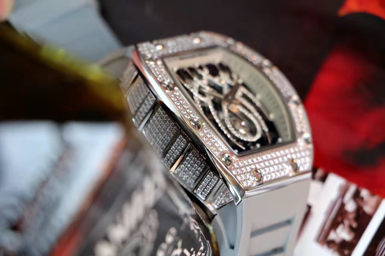 理查德米勒richardmille立体镶钻蜘蛛面自动机械男表直径4350mm