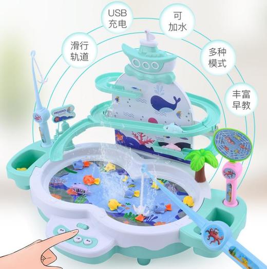 【儿童玩具】*儿童益智电动磁性钓鱼玩具套装音乐戏水玩具 商品图2