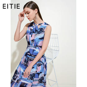 EITIE爱特爱女装夏季很仙的法国小众长款抽象印花连衣裙5907637