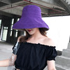 【网红潮牌遮阳帽，15种戴法，谁戴谁洋气】日系帽子双面拼色大沿春秋渔夫帽女遮阳帽防晒帽子韩可折叠 商品缩略图5